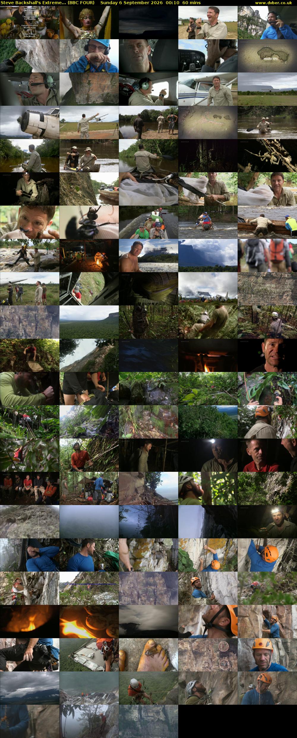 Steve Backshall's Extreme... (BBC FOUR) Sunday 6 September 2026 00:10 - 01:10