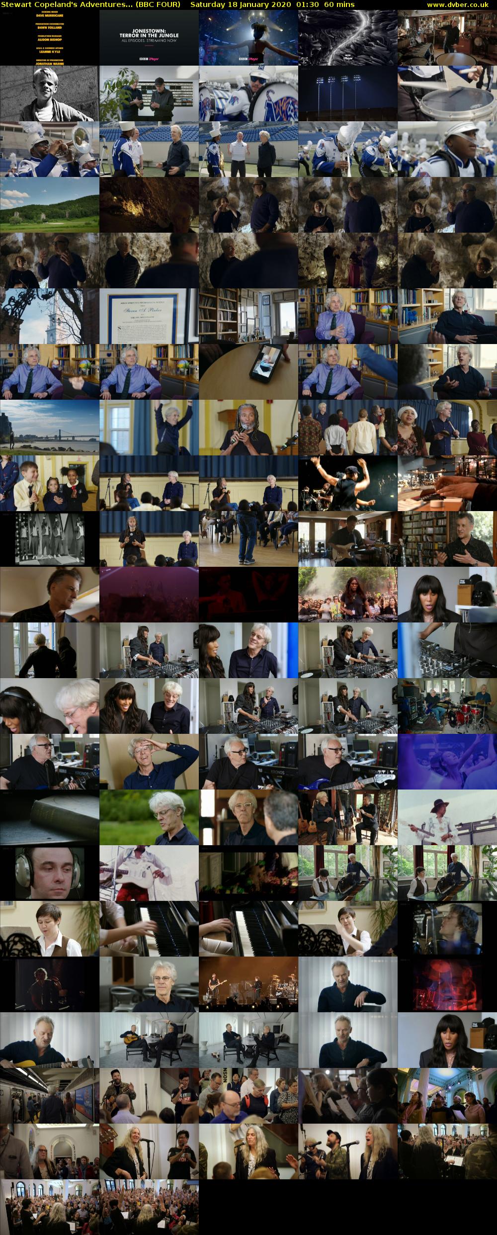 Stewart Copeland's Adventures... (BBC FOUR) Saturday 18 January 2020 01:30 - 02:30