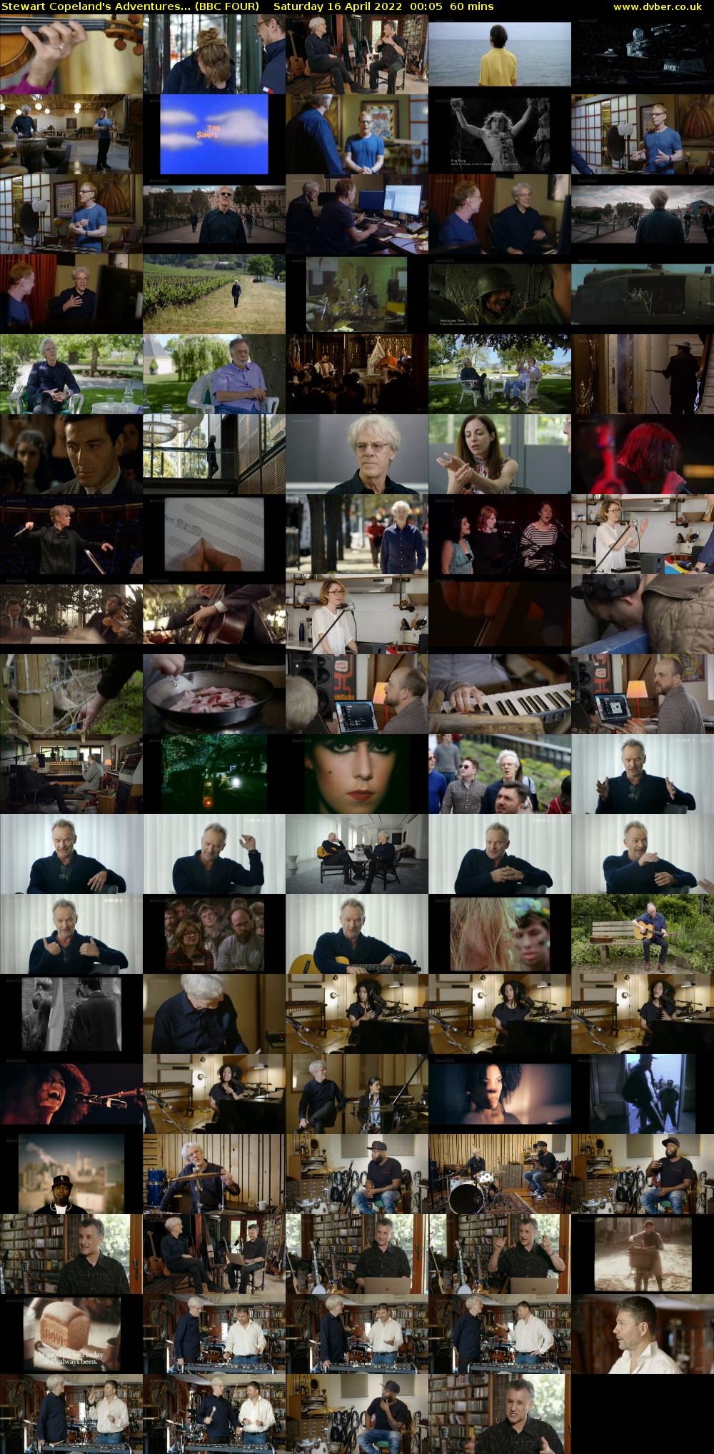 Stewart Copeland's Adventures... (BBC FOUR) Saturday 16 April 2022 00:05 - 01:05