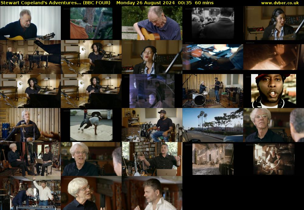 Stewart Copeland's Adventures... (BBC FOUR) Monday 26 August 2024 00:35 - 01:35