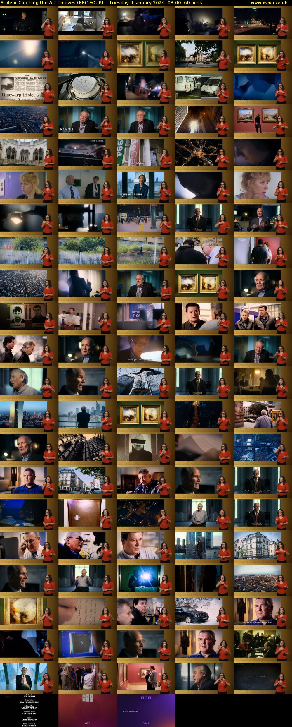 Stolen: Catching the Art Thieves (BBC FOUR) Tuesday 9 January 2024 03:00 - 04:00