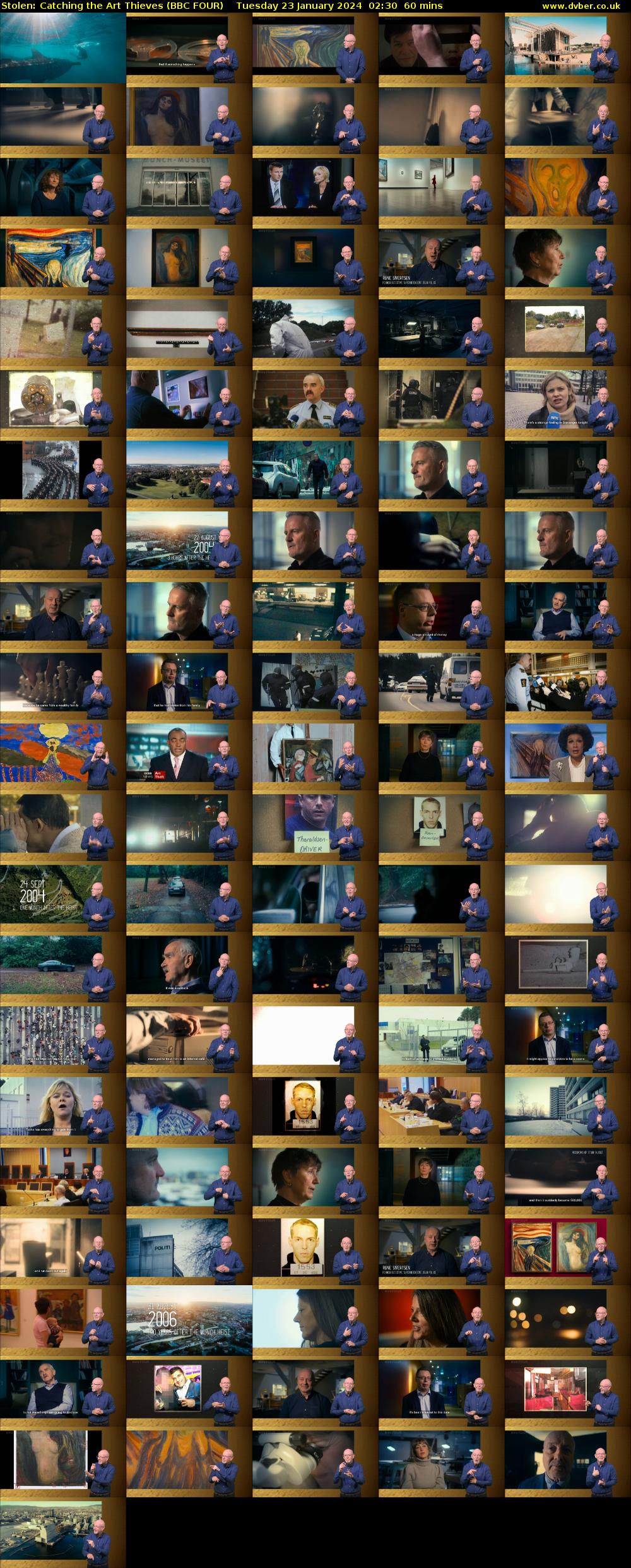 Stolen: Catching the Art Thieves (BBC FOUR) Tuesday 23 January 2024 02:30 - 03:30