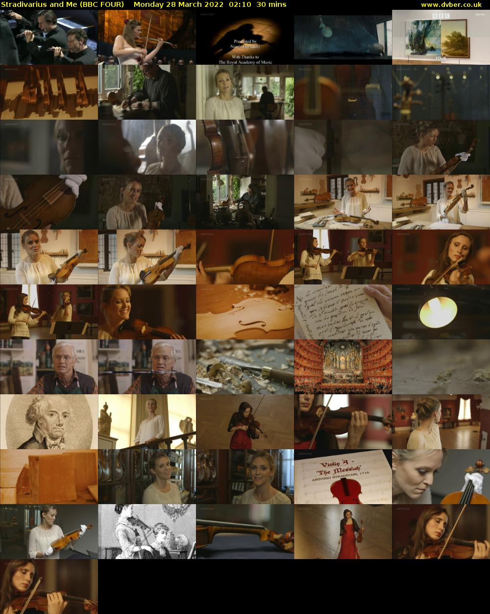 Stradivarius and Me (BBC FOUR) Monday 28 March 2022 02:10 - 02:40
