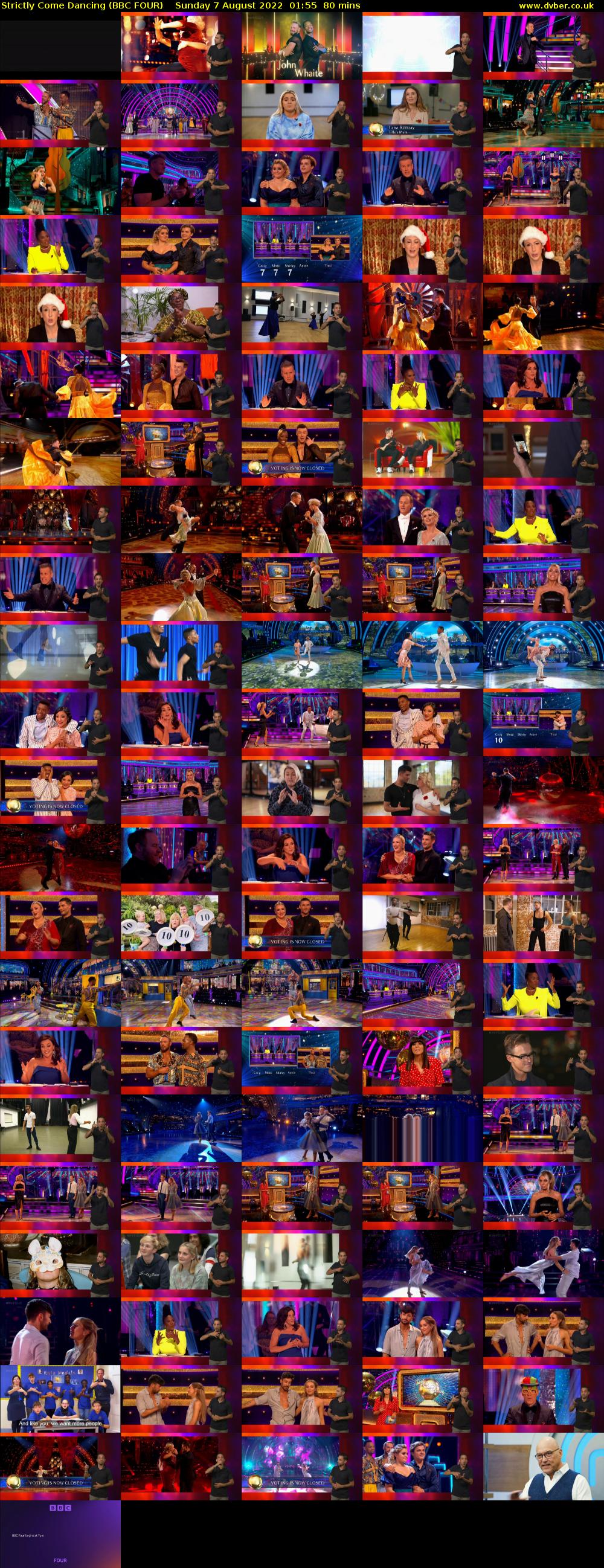Strictly Come Dancing (BBC FOUR) Sunday 7 August 2022 01:55 - 03:15