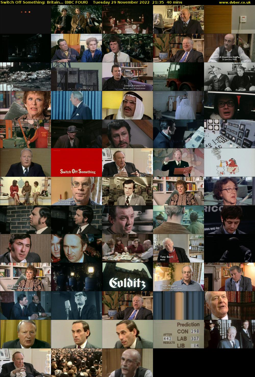 Switch Off Something: Britain... (BBC FOUR) Tuesday 29 November 2022 21:35 - 22:15