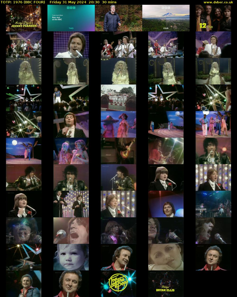 TOTP: 1976 (BBC FOUR) Friday 31 May 2024 20:30 - 21:00