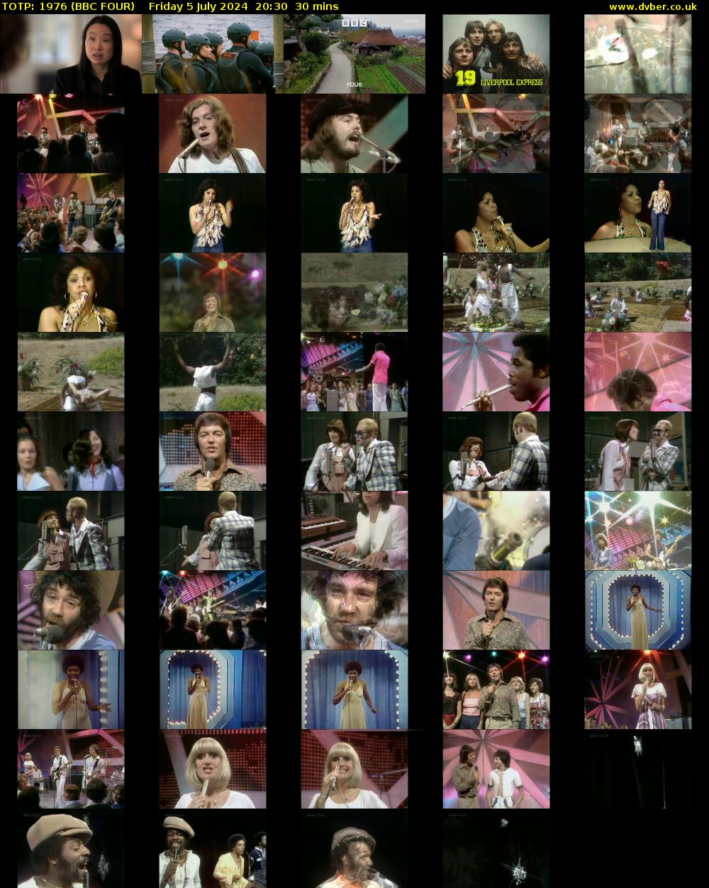 TOTP: 1976 (BBC FOUR) Friday 5 July 2024 20:30 - 21:00