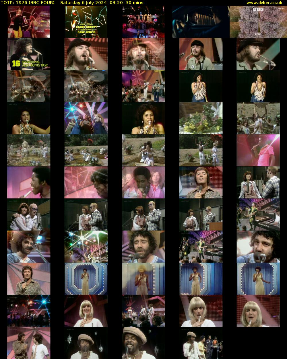 TOTP: 1976 (BBC FOUR) Saturday 6 July 2024 03:20 - 03:50
