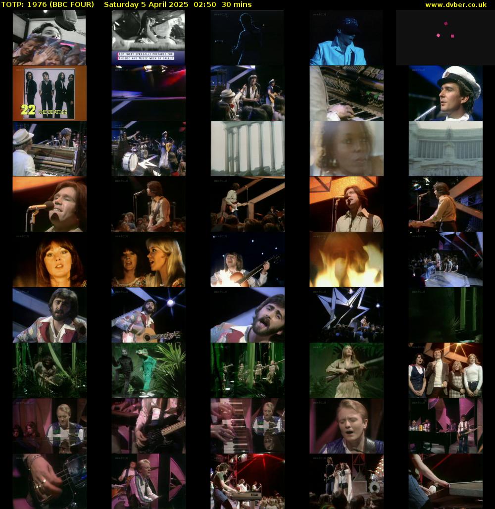 TOTP: 1976 (BBC FOUR) Saturday 5 April 2025 02:50 - 03:20