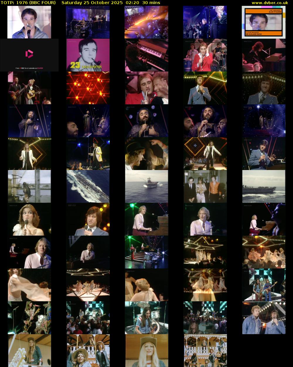 TOTP: 1976 (BBC FOUR) Saturday 25 October 2025 02:20 - 02:50