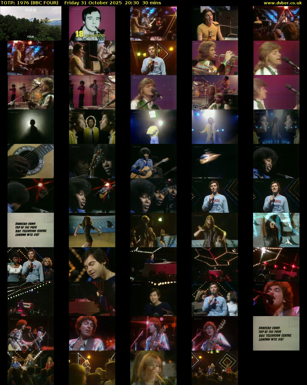 TOTP: 1976 (BBC FOUR) Friday 31 October 2025 20:30 - 21:00