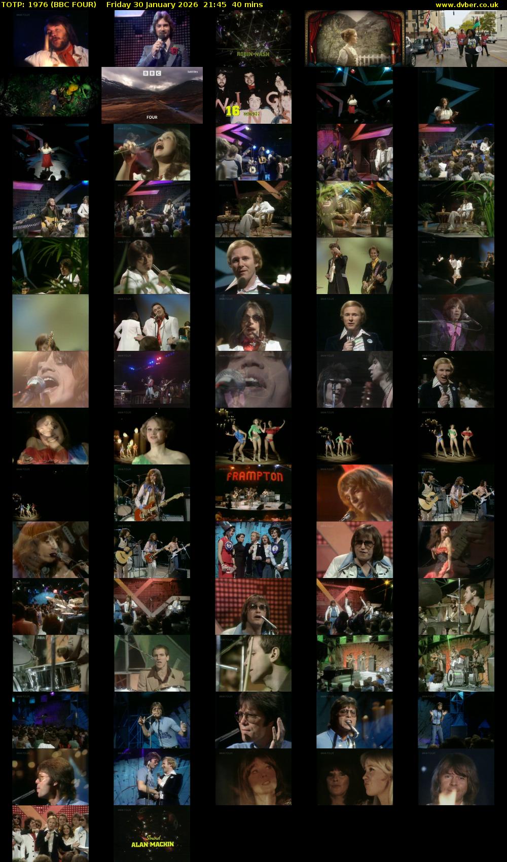 TOTP: 1976 (BBC FOUR) Friday 30 January 2026 21:45 - 22:25