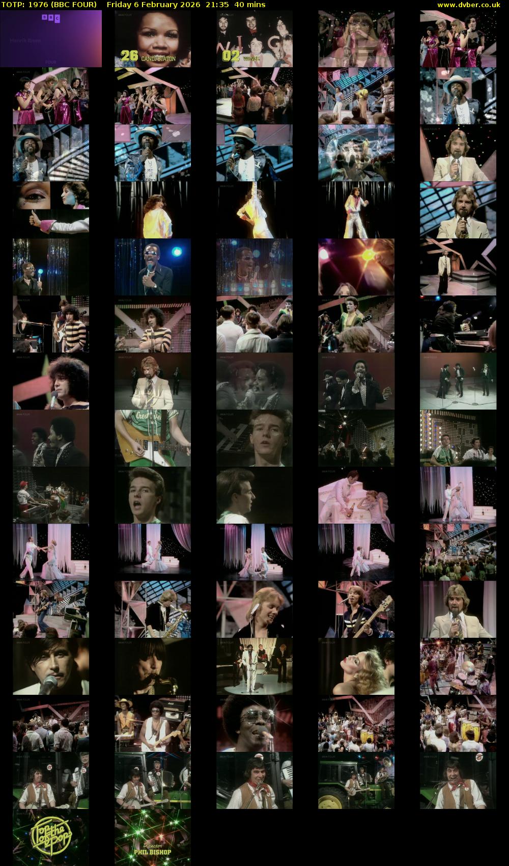 TOTP: 1976 (BBC FOUR) Friday 6 February 2026 21:35 - 22:15