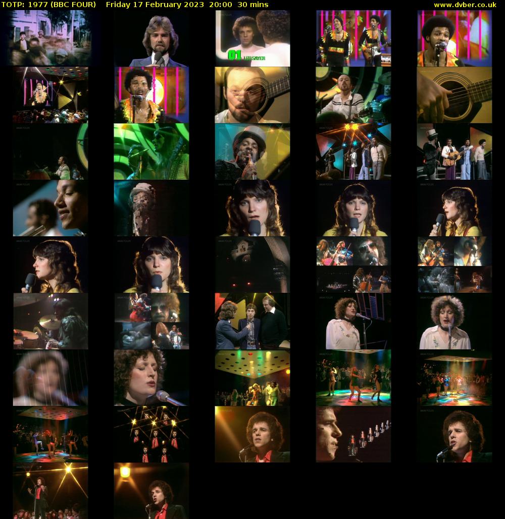 TOTP: 1977 (BBC FOUR) Friday 17 February 2023 20:00 - 20:30