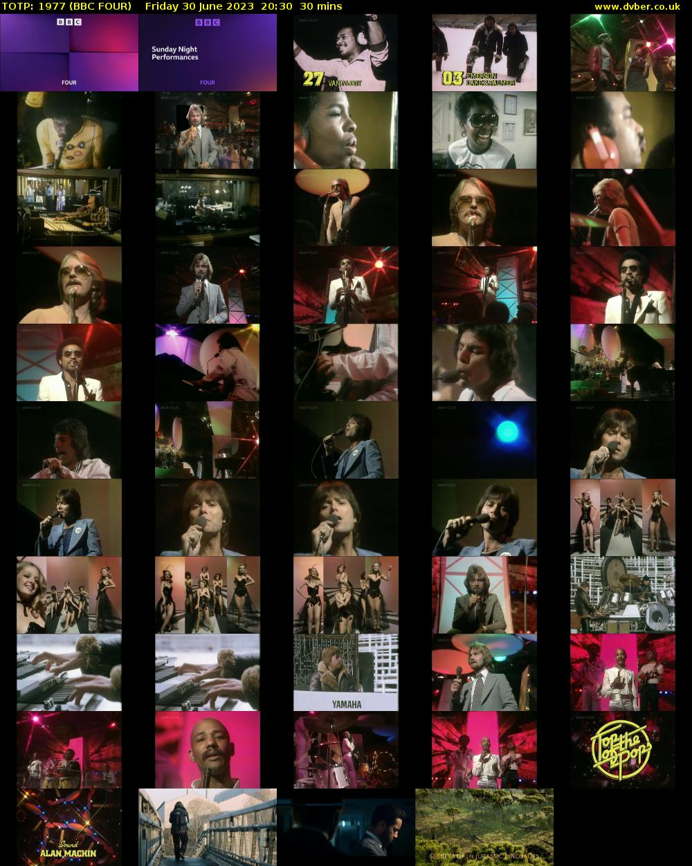 TOTP: 1977 (BBC FOUR) Friday 30 June 2023 20:30 - 21:00