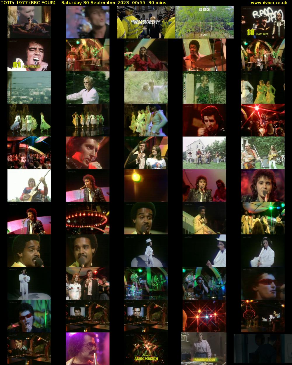 TOTP: 1977 (BBC FOUR) Saturday 30 September 2023 00:55 - 01:25