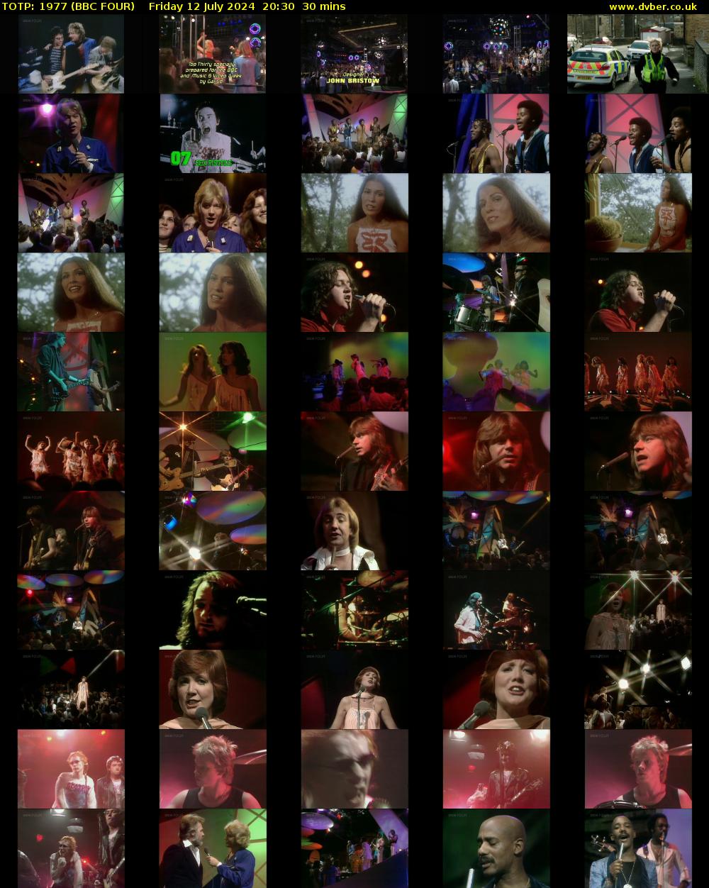 TOTP: 1977 (BBC FOUR) Friday 12 July 2024 20:30 - 21:00