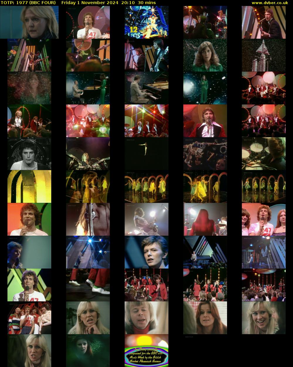 TOTP: 1977 (BBC FOUR) Friday 1 November 2024 20:10 - 20:40