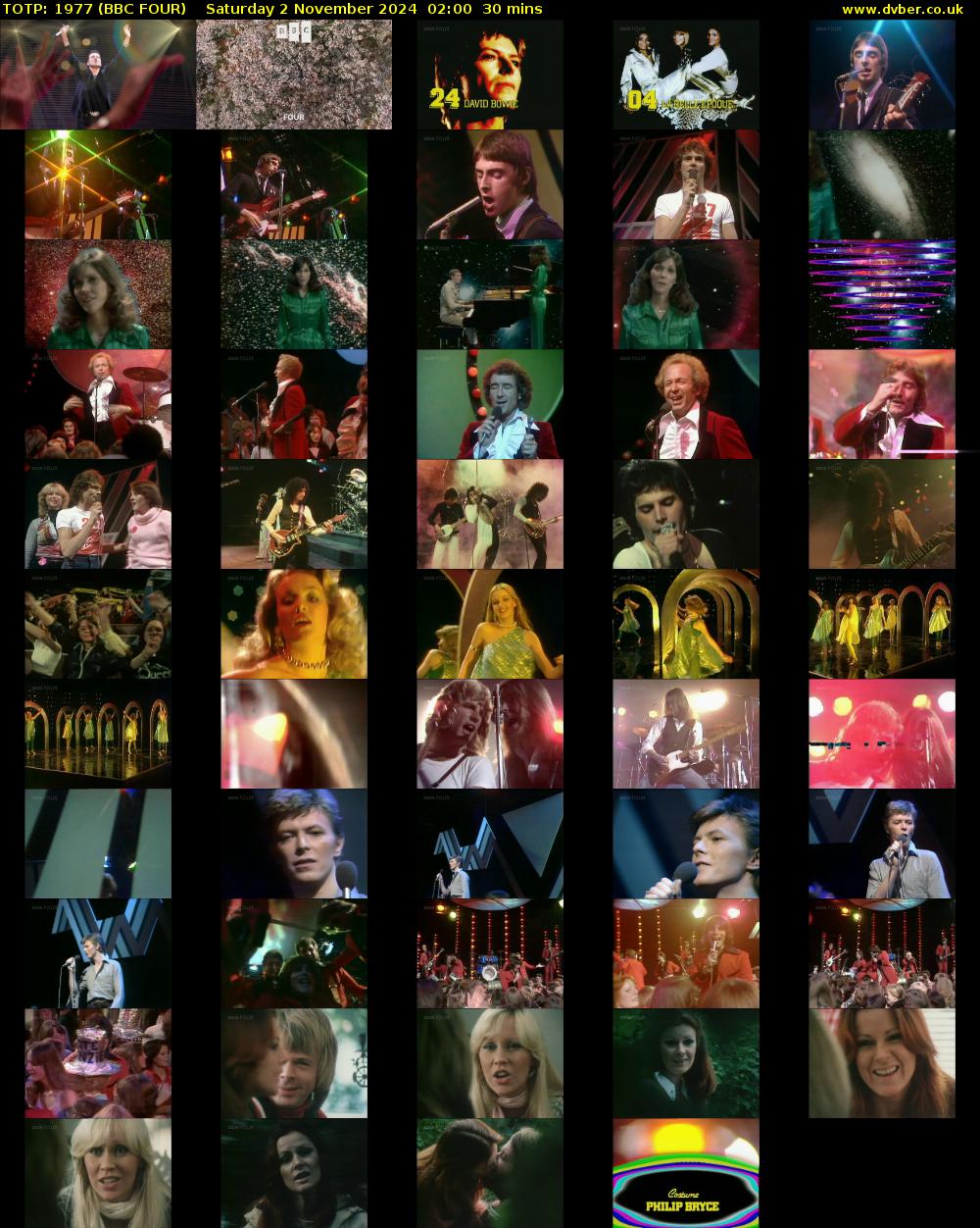 TOTP: 1977 (BBC FOUR) Saturday 2 November 2024 02:00 - 02:30