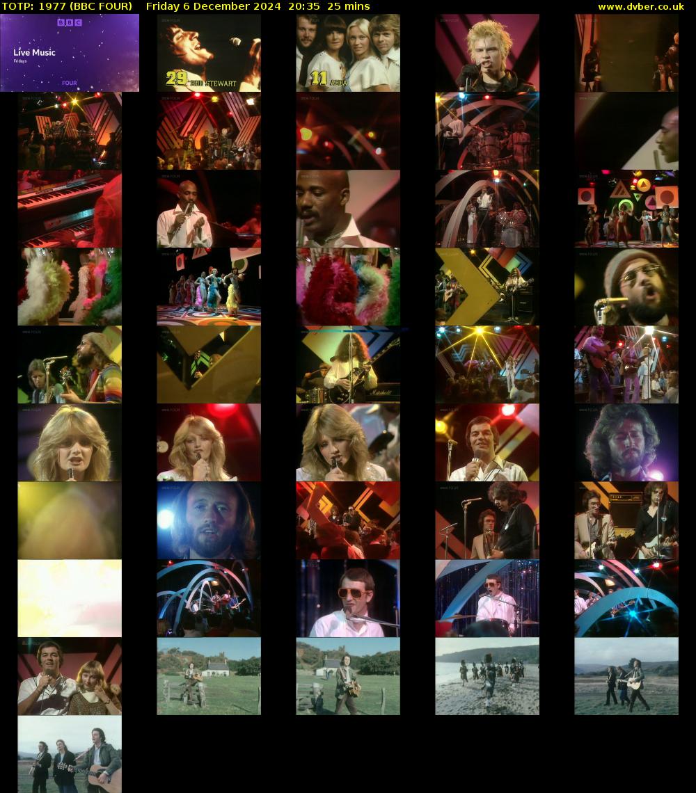 TOTP: 1977 (BBC FOUR) Friday 6 December 2024 20:35 - 21:00