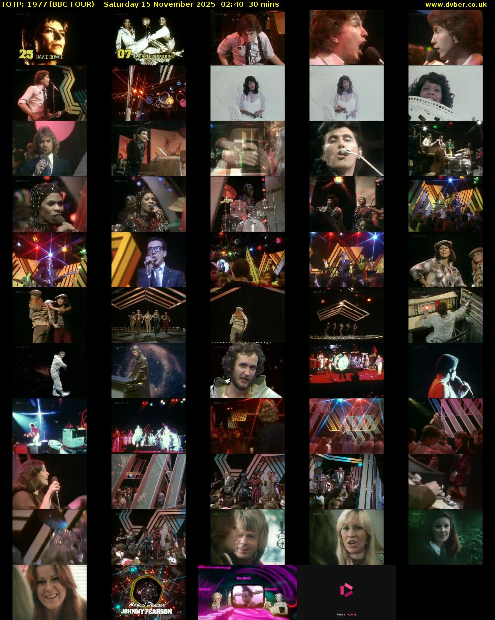 TOTP: 1977 (BBC FOUR) Saturday 15 November 2025 02:40 - 03:10