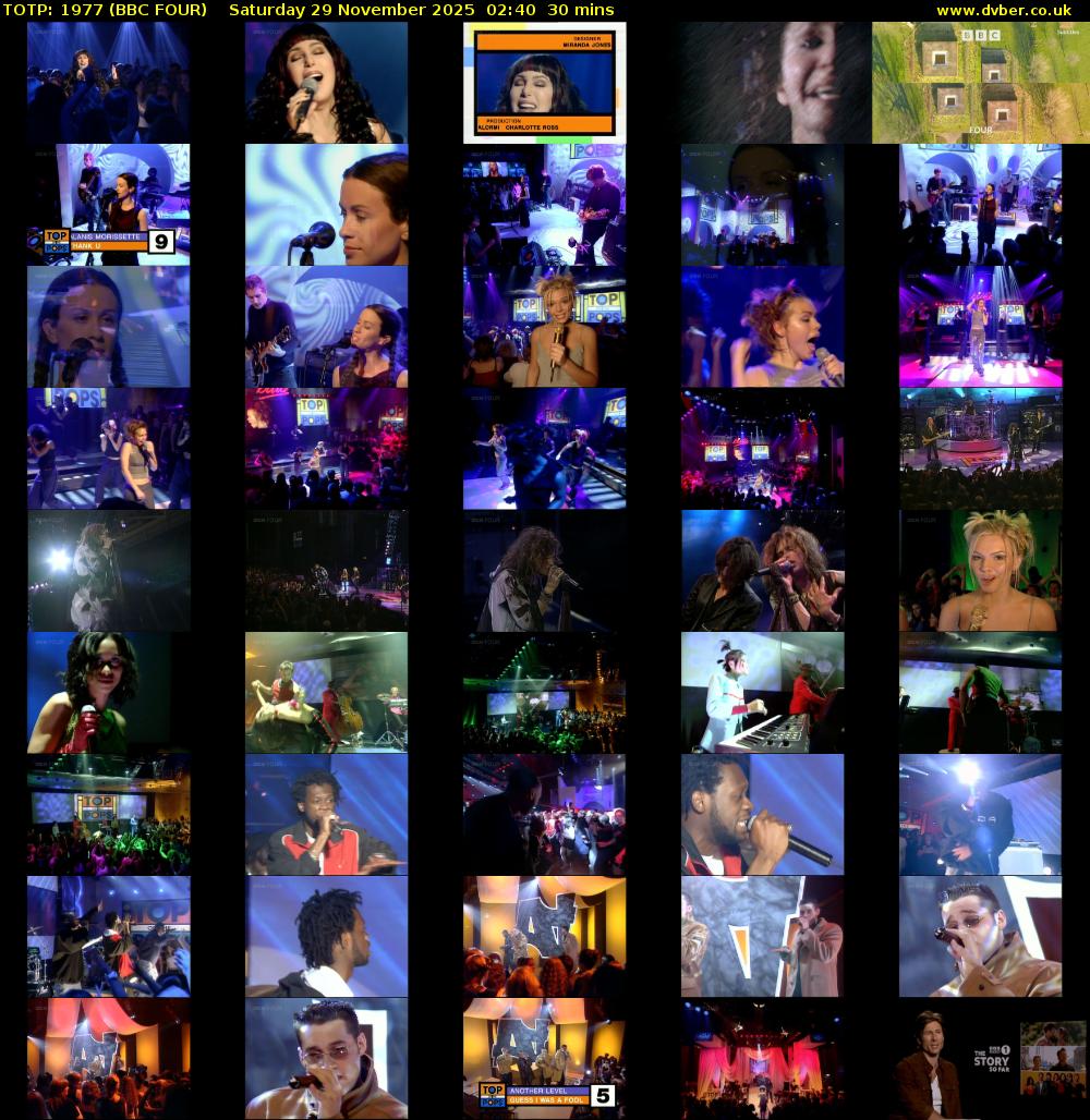 TOTP: 1977 (BBC FOUR) Saturday 29 November 2025 02:40 - 03:10