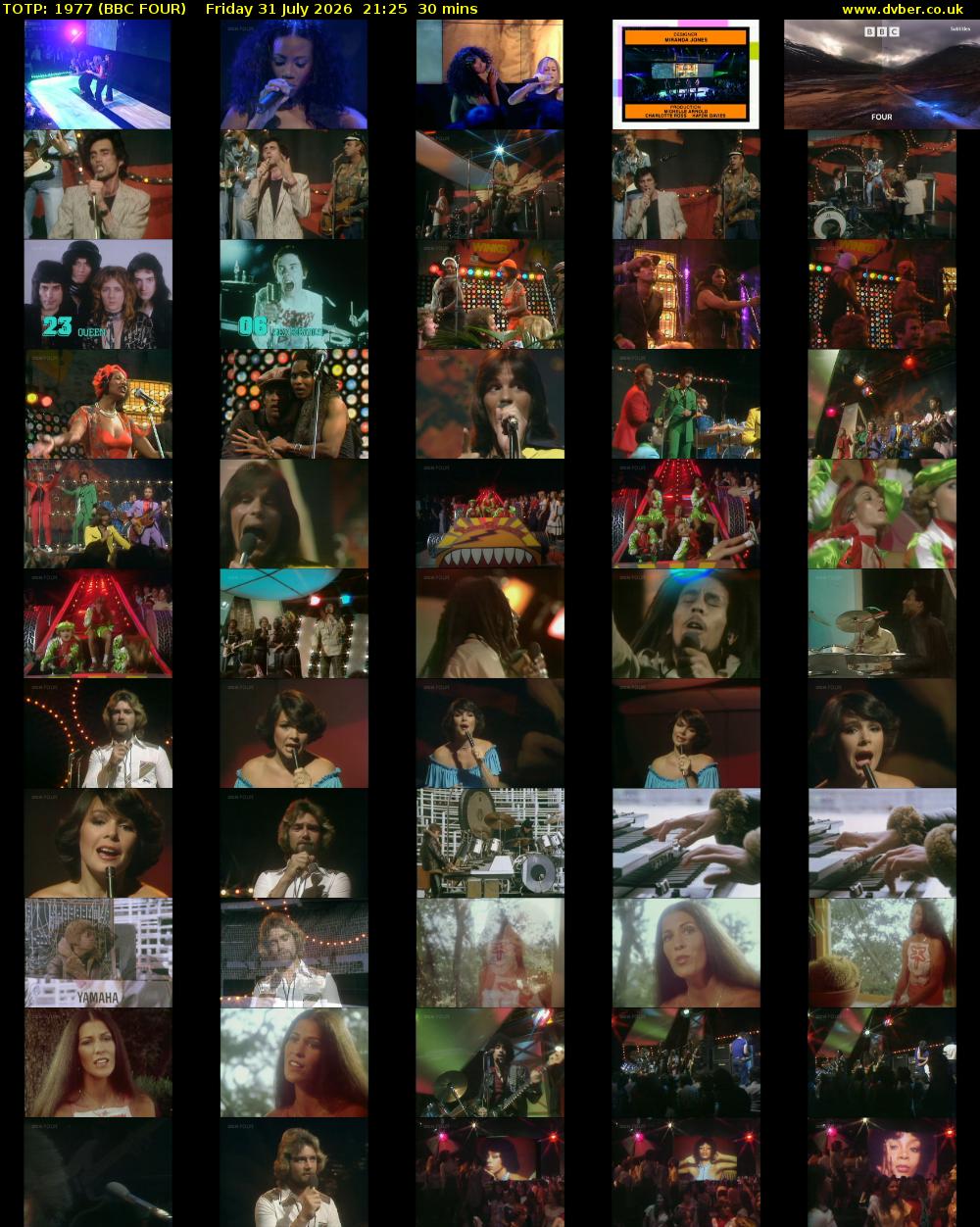 TOTP: 1977 (BBC FOUR) Friday 31 July 2026 21:25 - 21:55