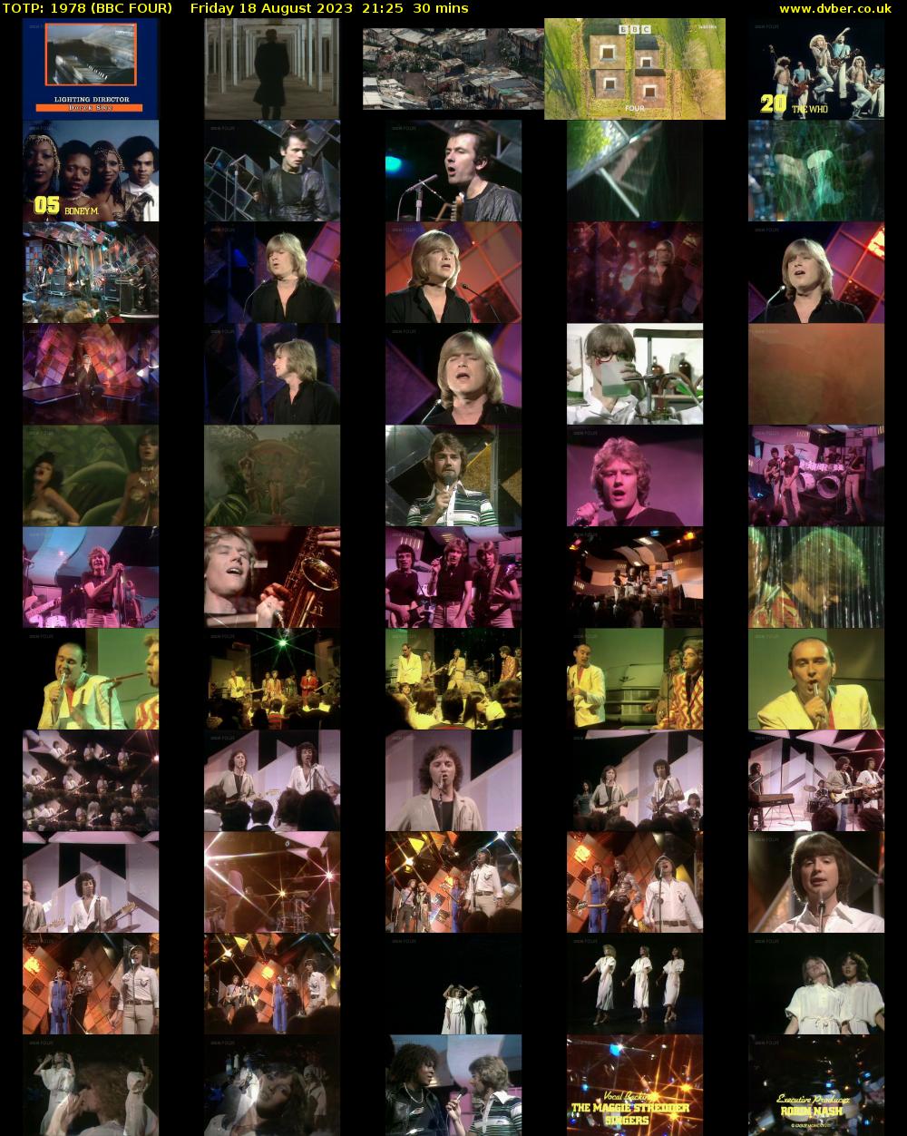 TOTP: 1978 (BBC FOUR) Friday 18 August 2023 21:25 - 21:55