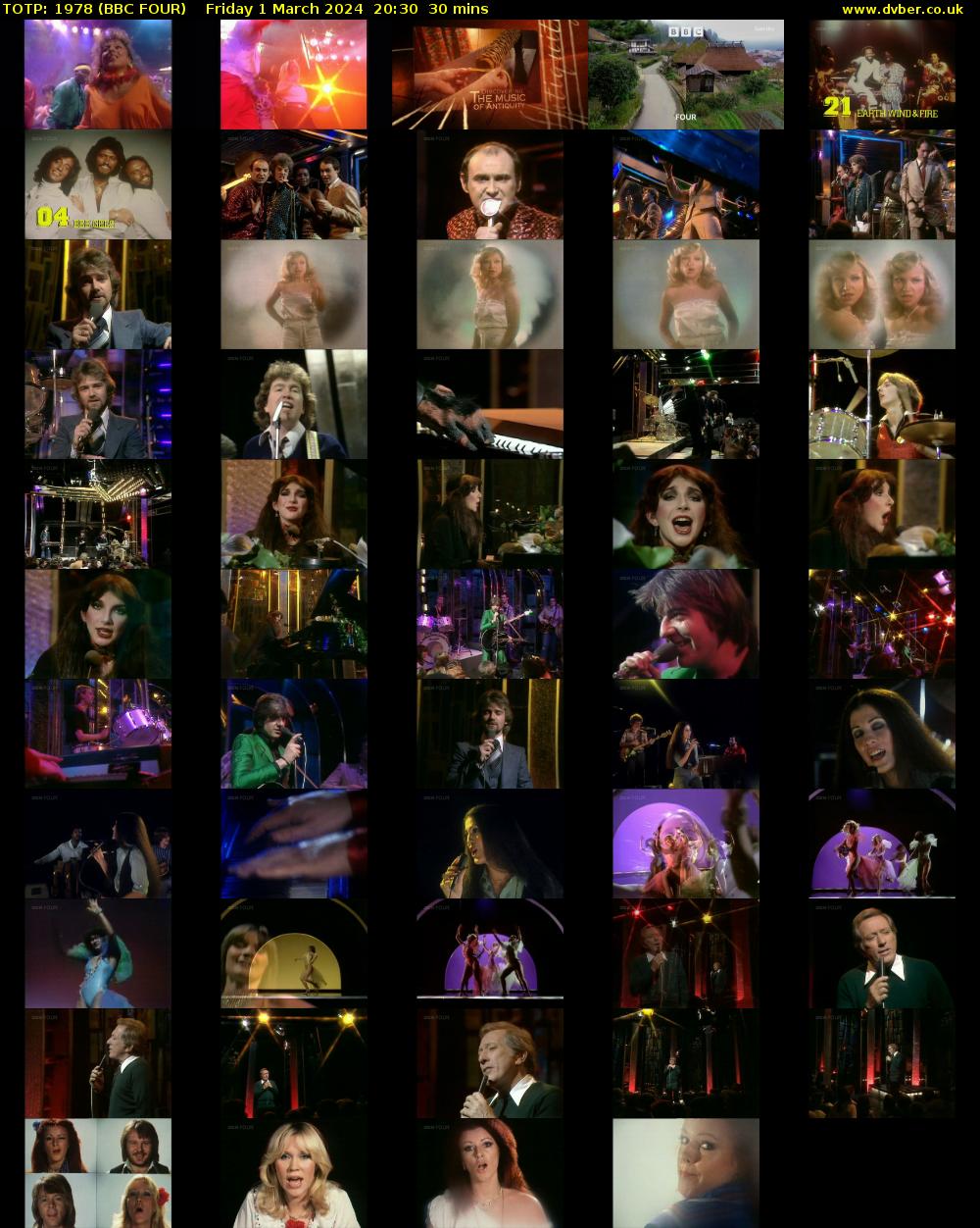 TOTP: 1978 (BBC FOUR) Friday 1 March 2024 20:30 - 21:00