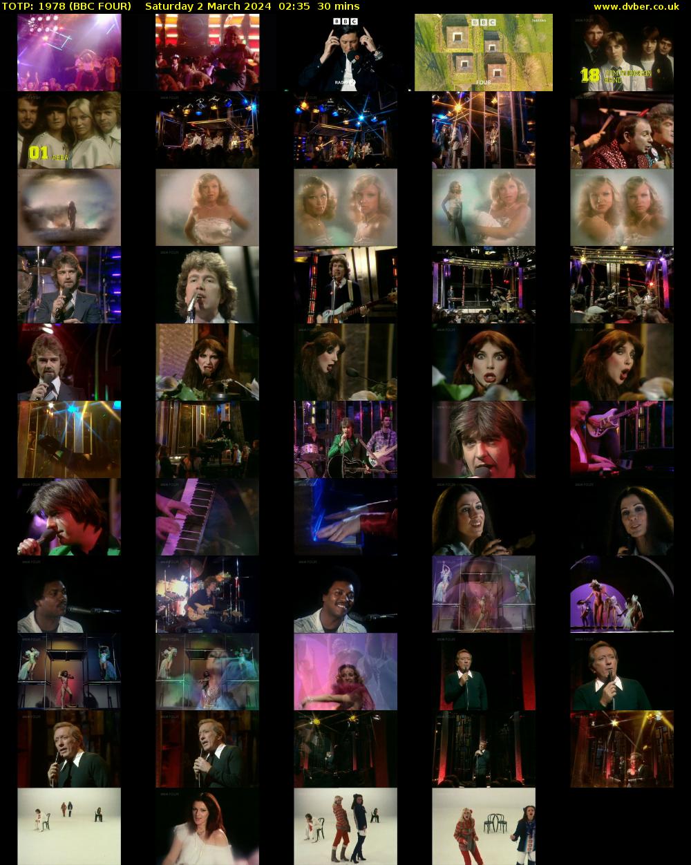 TOTP: 1978 (BBC FOUR) Saturday 2 March 2024 02:35 - 03:05