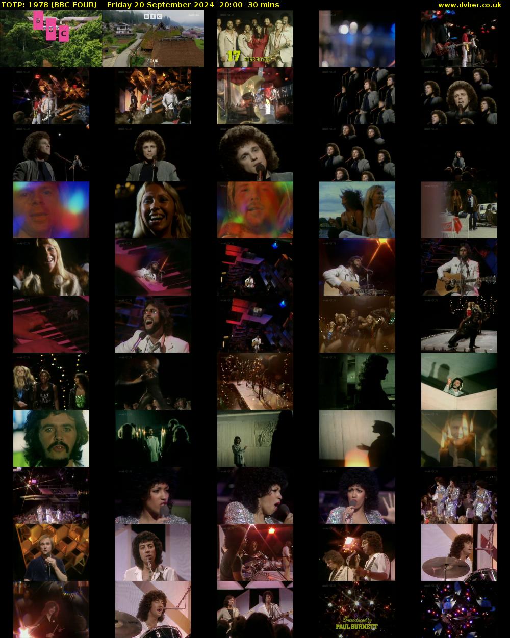 TOTP: 1978 (BBC FOUR) Friday 20 September 2024 20:00 - 20:30