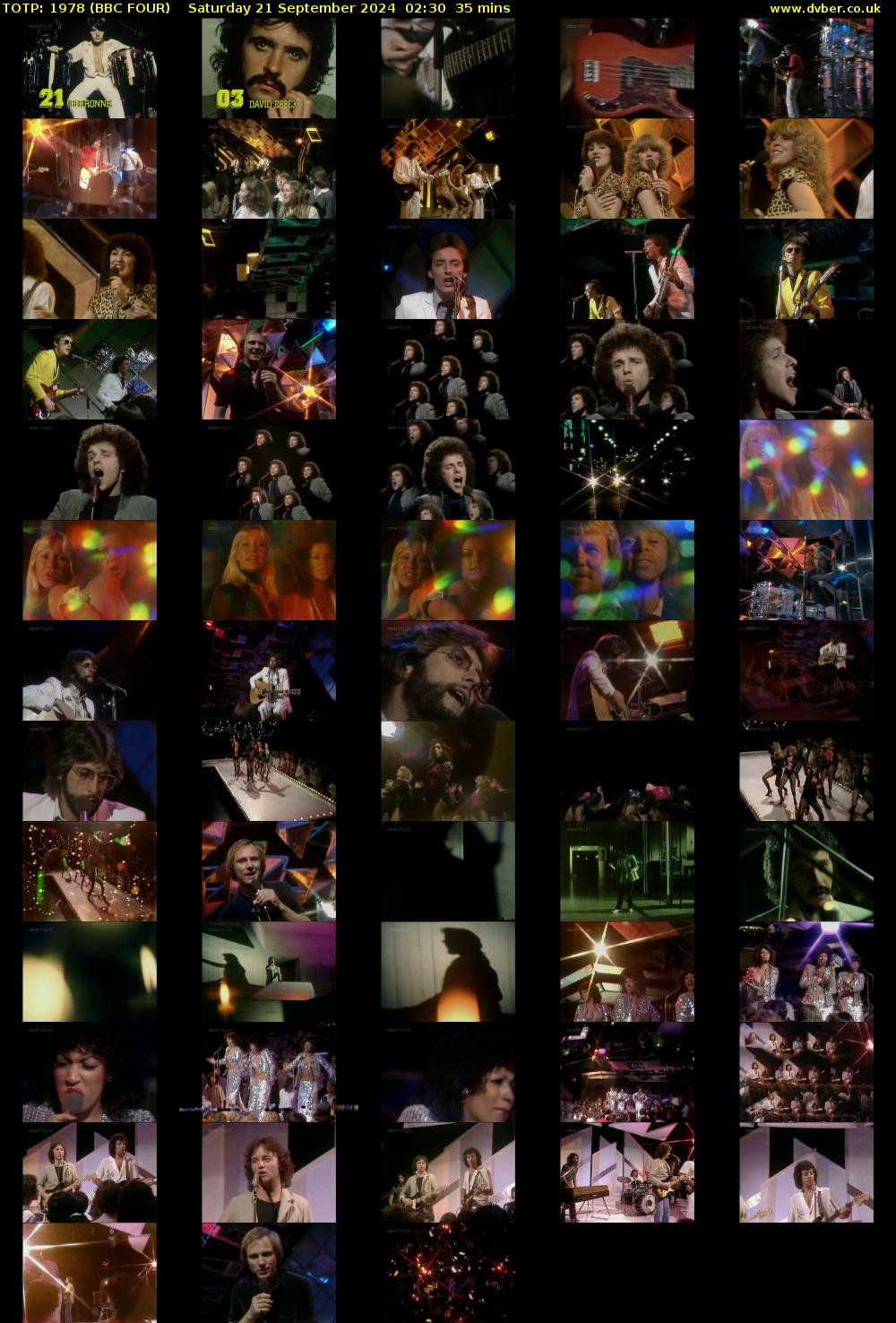 TOTP: 1978 (BBC FOUR) Saturday 21 September 2024 02:30 - 03:05