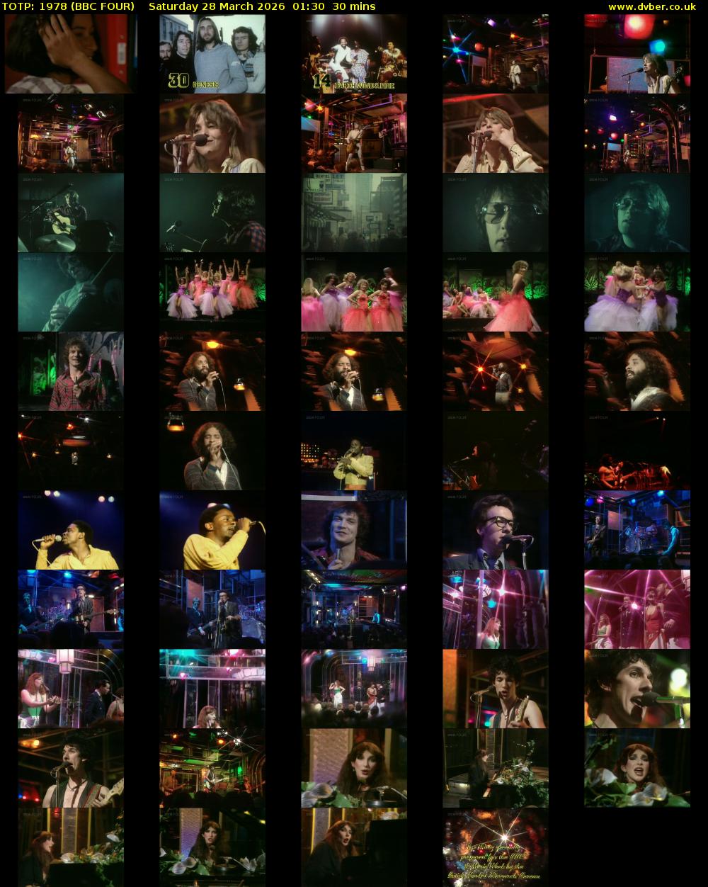 TOTP: 1978 (BBC FOUR) Saturday 28 March 2026 01:30 - 02:00