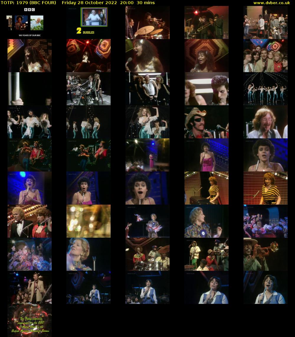 TOTP: 1979 (BBC FOUR) Friday 28 October 2022 20:00 - 20:30