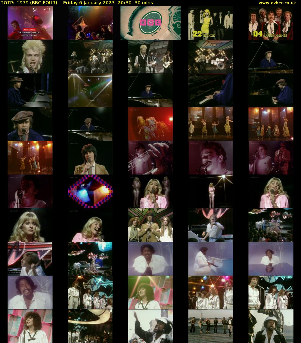 TOTP: 1979 (BBC FOUR) Friday 6 January 2023 20:30 - 21:00