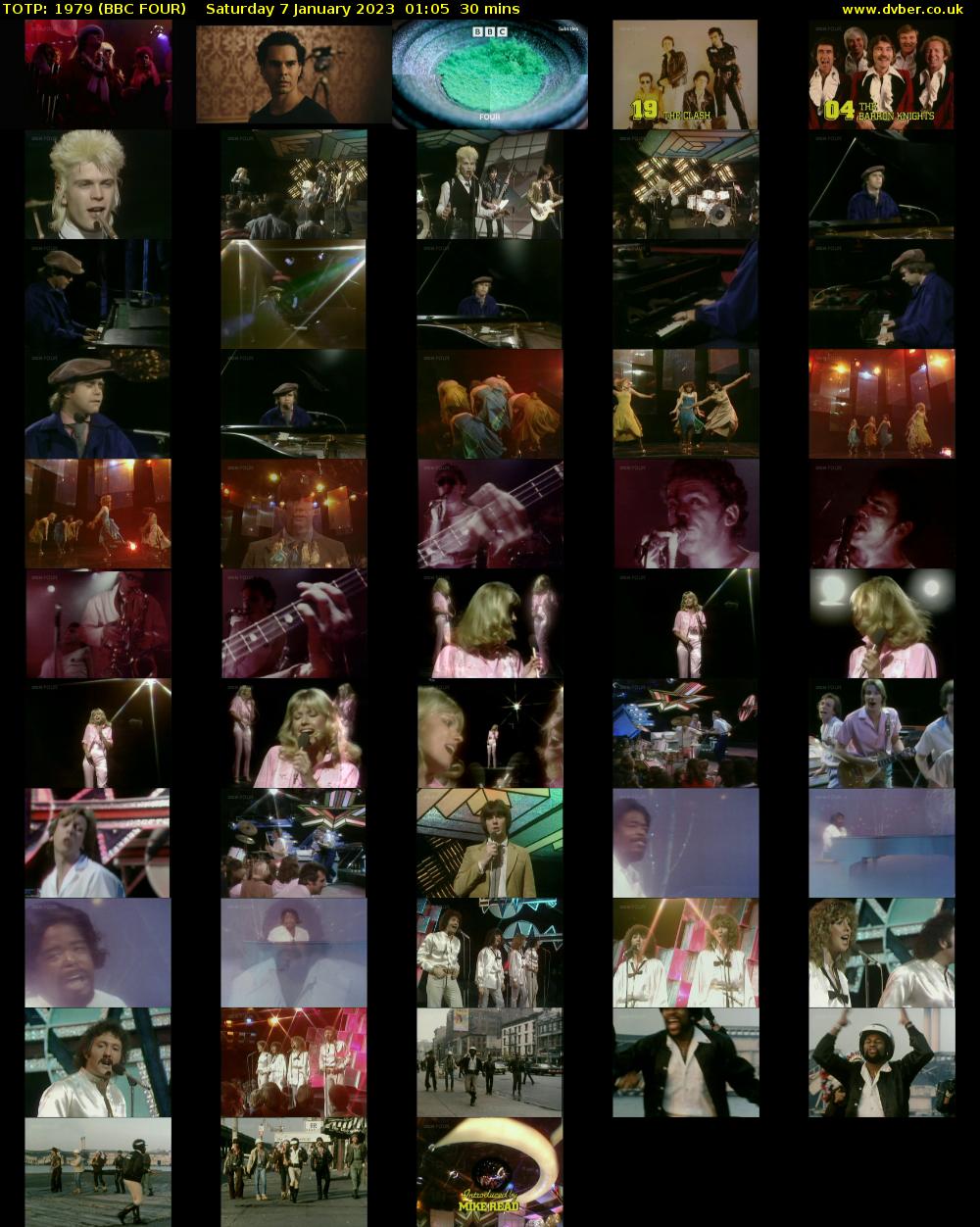 TOTP: 1979 (BBC FOUR) Saturday 7 January 2023 01:05 - 01:35