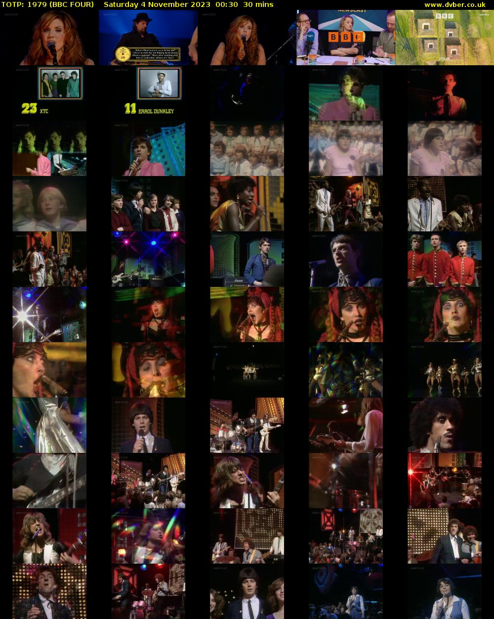 TOTP: 1979 (BBC FOUR) Saturday 4 November 2023 00:30 - 01:00