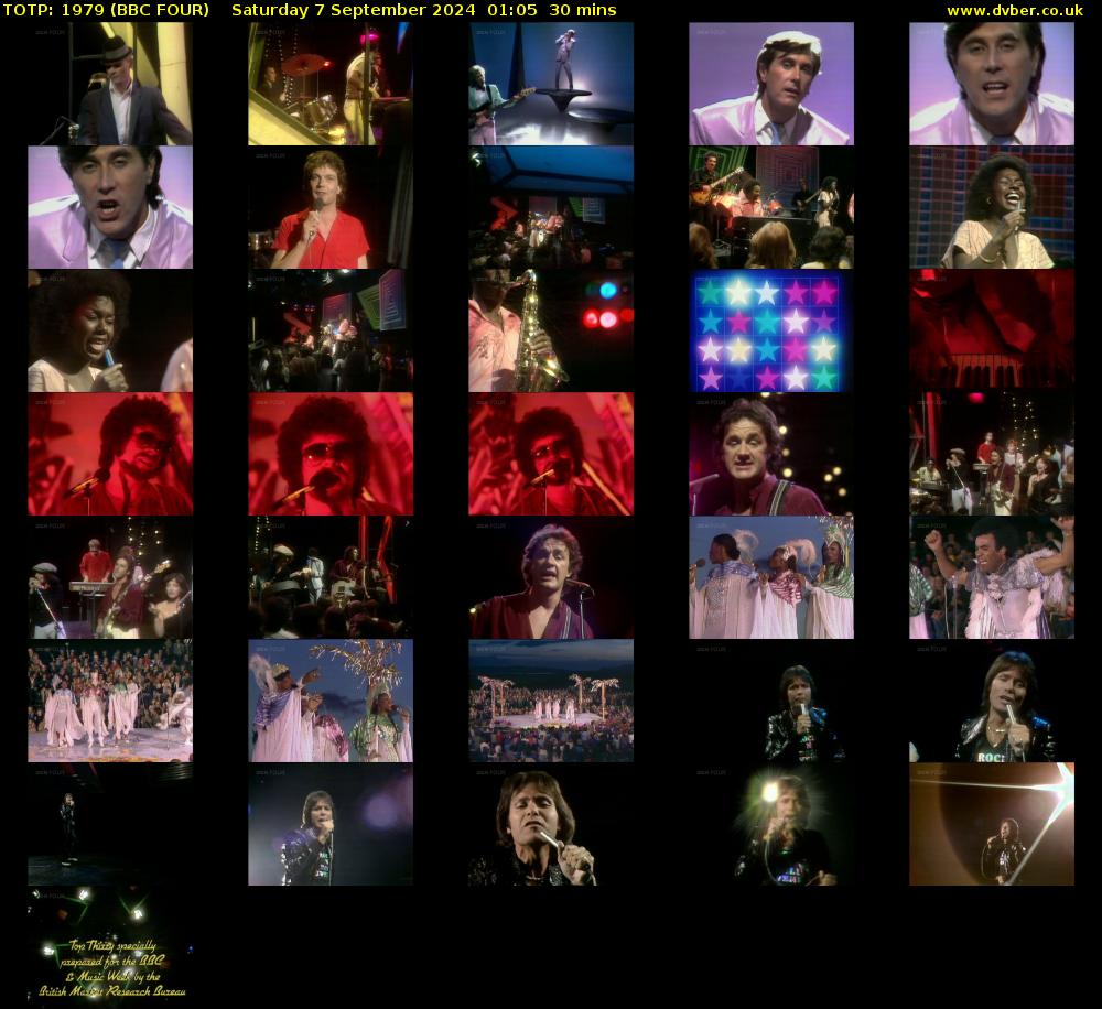 TOTP: 1979 (BBC FOUR) Saturday 7 September 2024 01:05 - 01:35