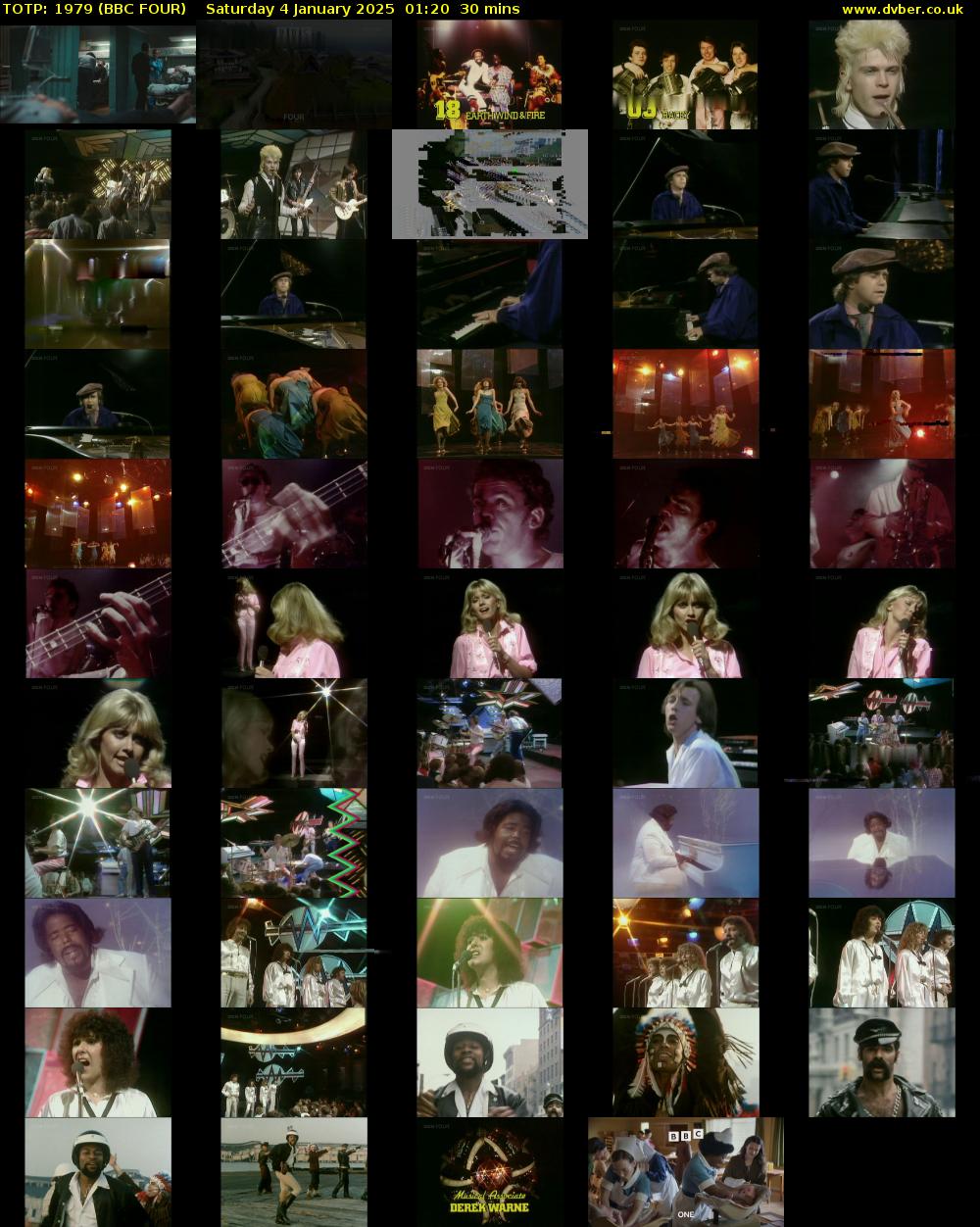 TOTP: 1979 (BBC FOUR) Saturday 4 January 2025 01:20 - 01:50