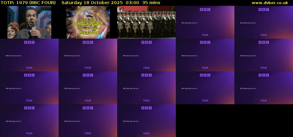TOTP: 1979 (BBC FOUR) Saturday 18 October 2025 03:00 - 03:35