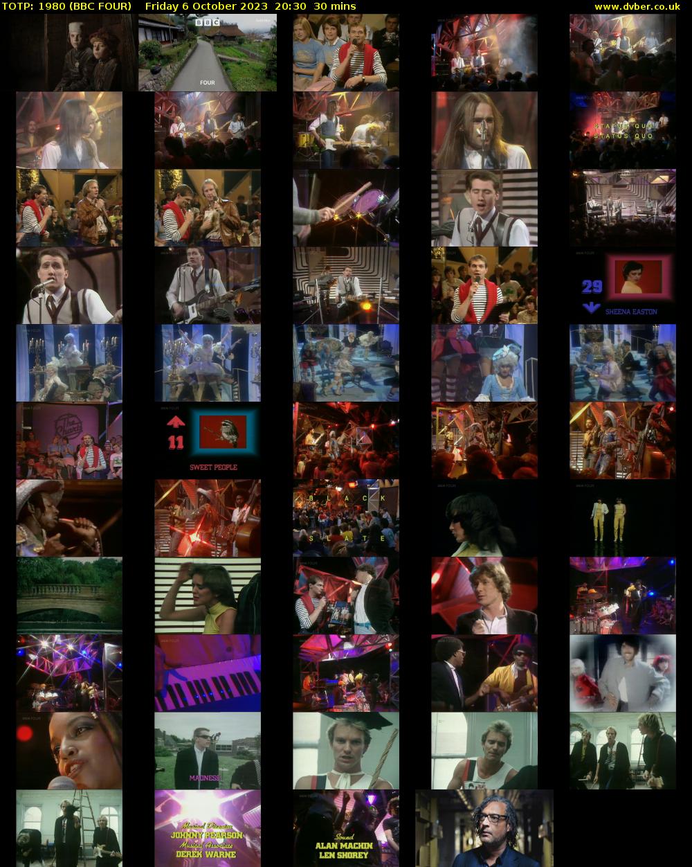 TOTP: 1980 (BBC FOUR) Friday 6 October 2023 20:30 - 21:00