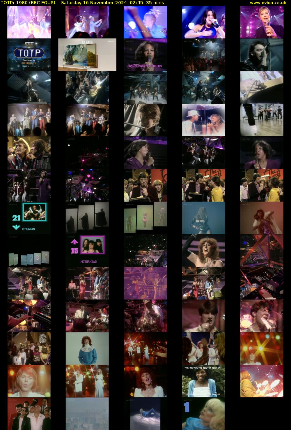 TOTP: 1980 (BBC FOUR) Saturday 16 November 2024 02:45 - 03:20