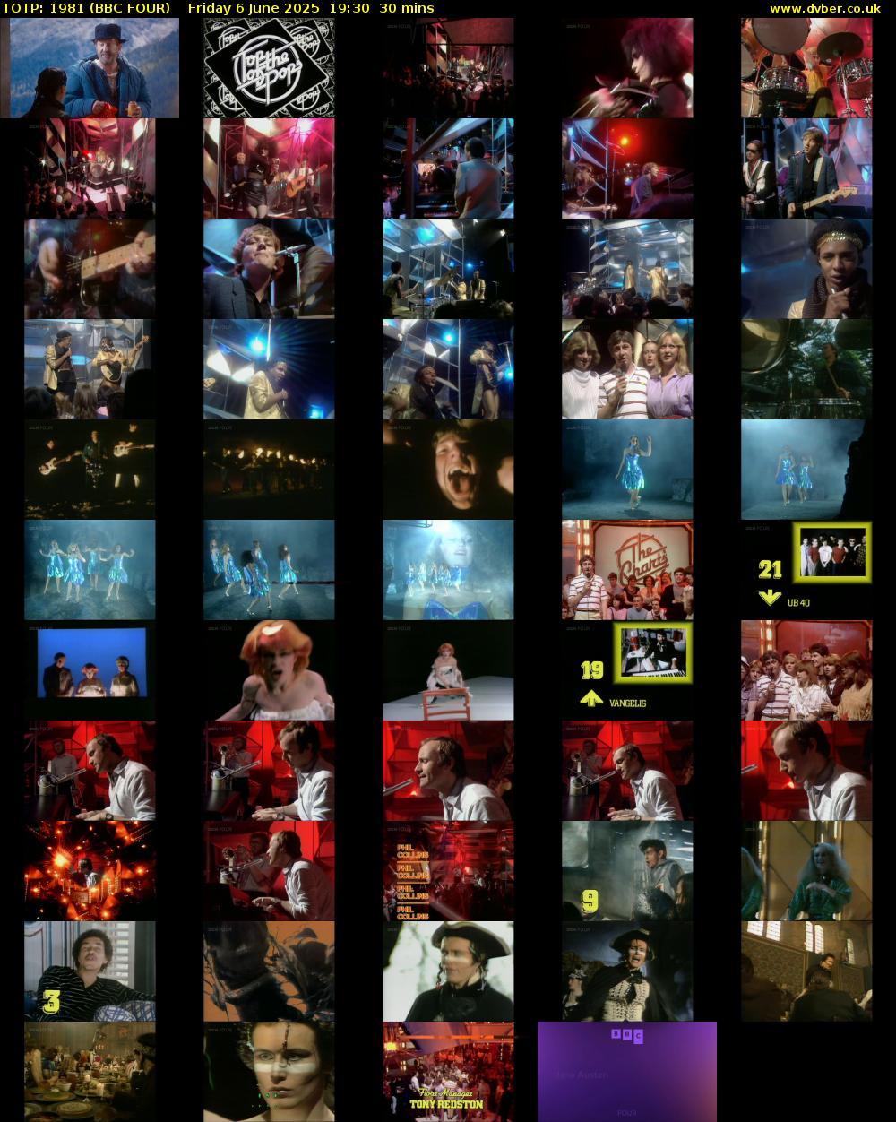 TOTP: 1981 (BBC FOUR) Friday 6 June 2025 19:30 - 20:00