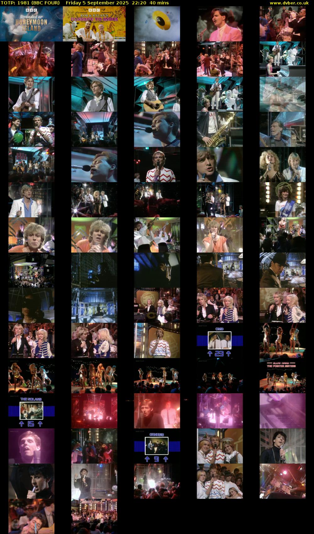 TOTP: 1981 (BBC FOUR) Friday 5 September 2025 22:20 - 23:00