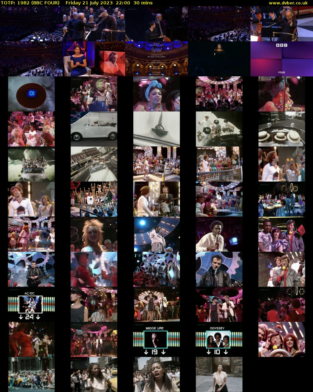 TOTP: 1982 (BBC FOUR) Friday 21 July 2023 22:00 - 22:30