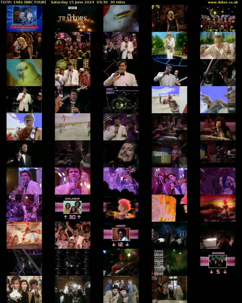 TOTP: 1982 (BBC FOUR) Saturday 15 June 2024 03:30 - 04:00