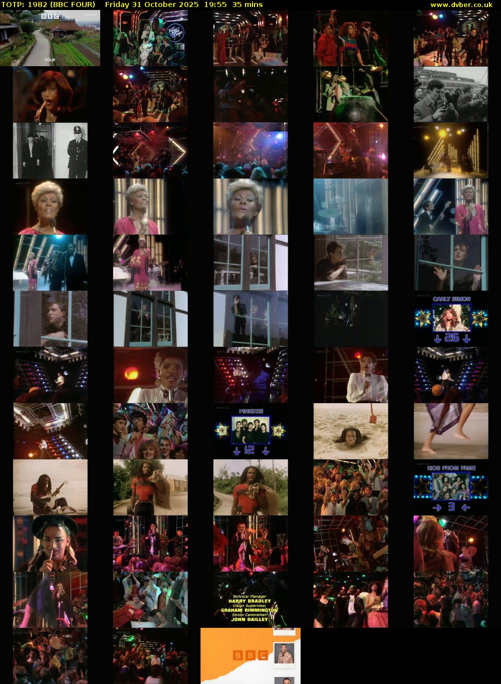 TOTP: 1982 (BBC FOUR) Friday 31 October 2025 19:55 - 20:30