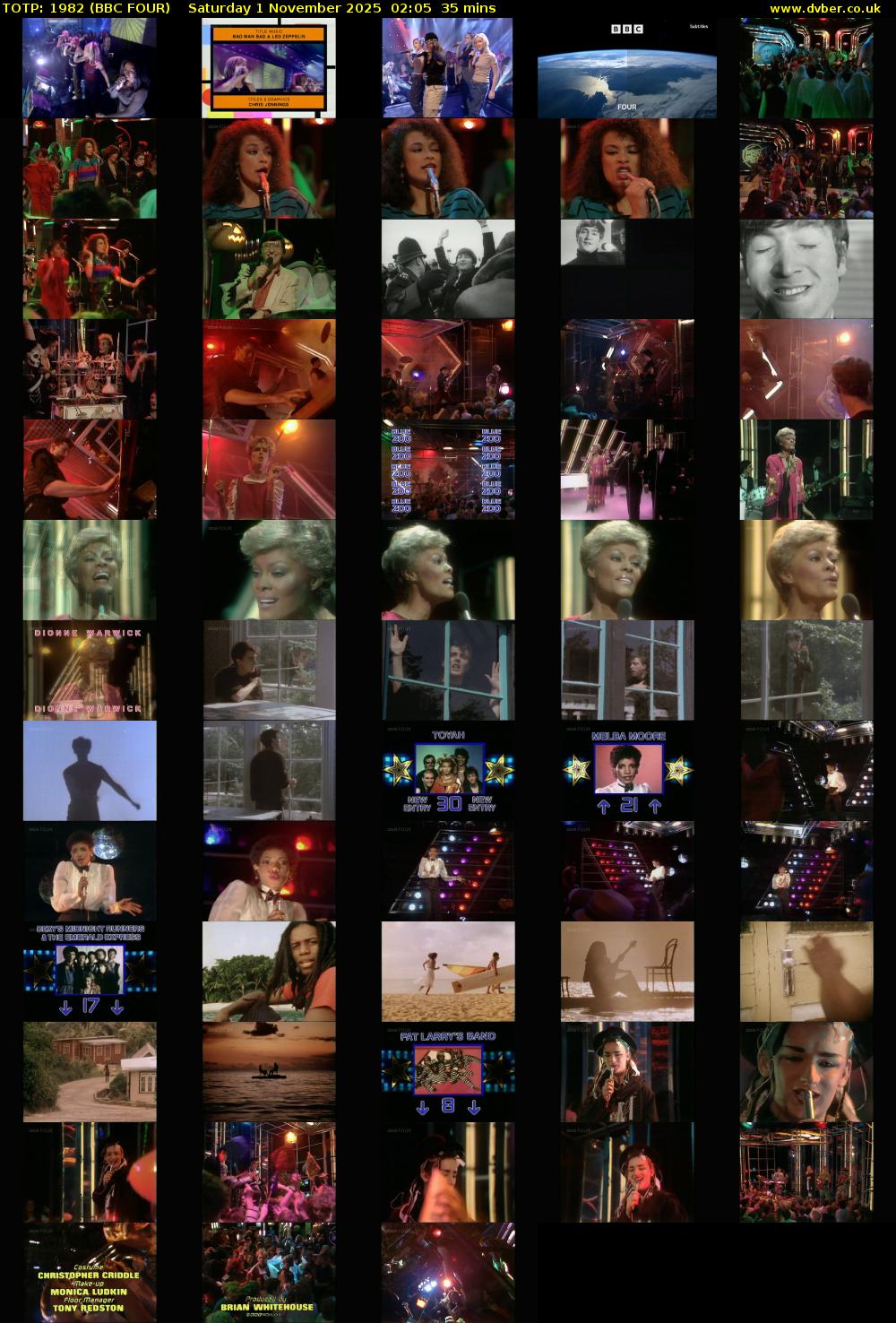 TOTP: 1982 (BBC FOUR) Saturday 1 November 2025 02:05 - 02:40