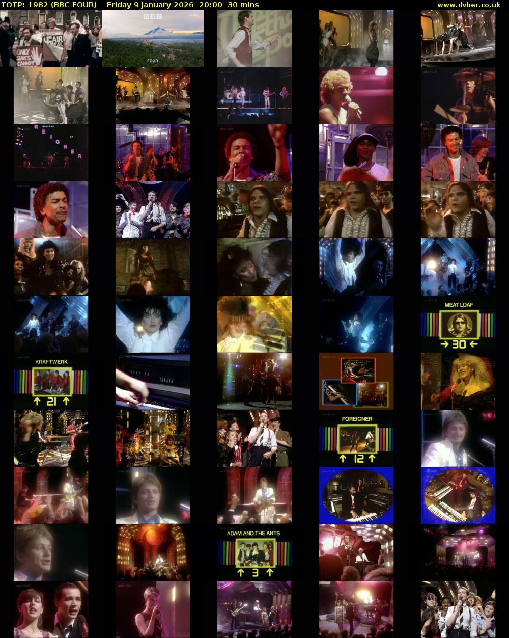 TOTP: 1982 (BBC FOUR) Friday 9 January 2026 20:00 - 20:30