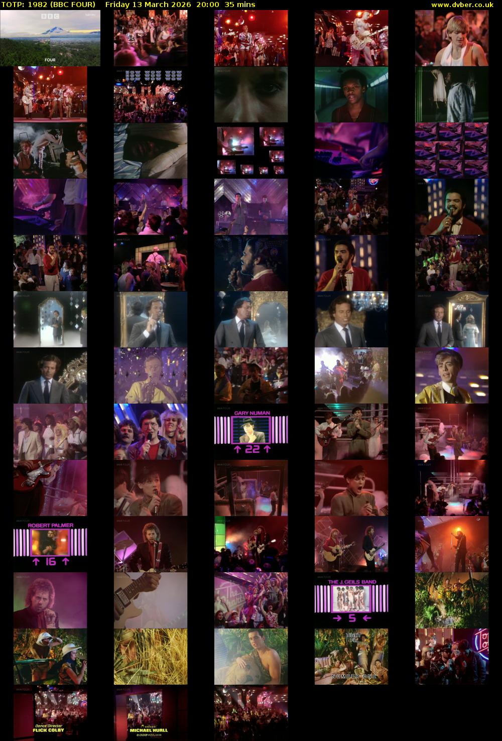 TOTP: 1982 (BBC FOUR) Friday 13 March 2026 20:00 - 20:35